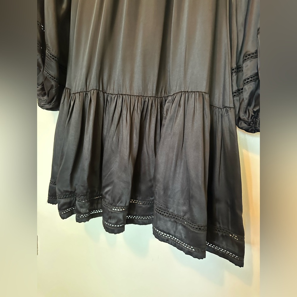 Cleobella Rose Mini Dress with Ruffled Drop Waist &Tassels, L/S, Size XS - Picture 8 of 15